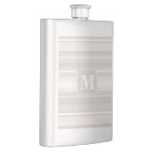 Flasque Monogramme rayures beiges (Droite)