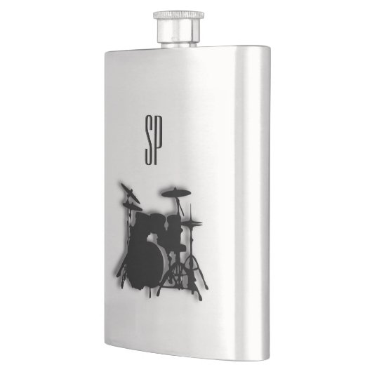 Flasque Monogramme réglé de conception de musique de (Gauche)