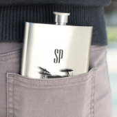 Flasque Monogramme réglé de conception de musique de (En situation)