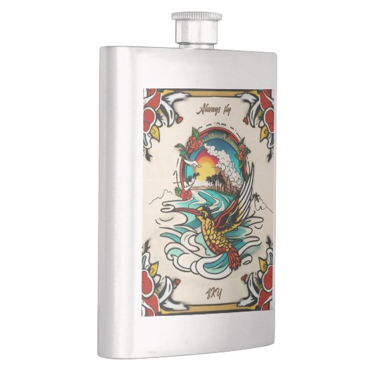 Flasque Monterey Tattoo Design : Un symbole de force Pow (Droite)