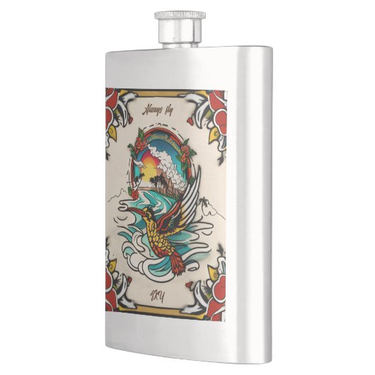 Flasque Monterey Tattoo Design : Un symbole de force Pow (Gauche)