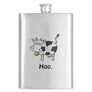 Flasque MOO de vache à bande dessinée