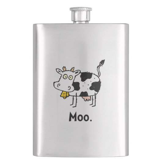 Flasque MOO de vache à bande dessinée (devant)