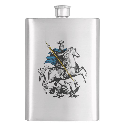 Flasque Moscou ville Russie symbole drapeau saint george k (devant)