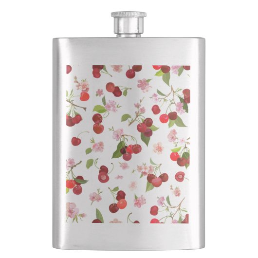 Flasque Motif cerise 1 (devant)