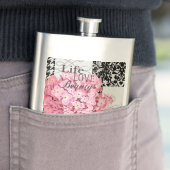 Flasque Motif Damas Décor Floral Joli (En situation)