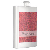 Flasque Motif damassé rouge (Droite)