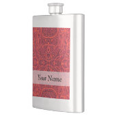 Flasque Motif damassé rouge (Gauche)