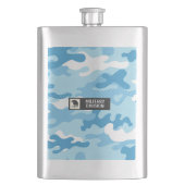 Flasque Motif de camouflage bleu clair militaire (devant)
