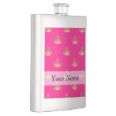 Flasque Motif de couronne rose et or (Droite)
