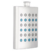 Flasque Motif élégant à points Polka bleu et argent (Droite)