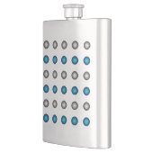 Flasque Motif élégant à points Polka bleu et argent (Gauche)