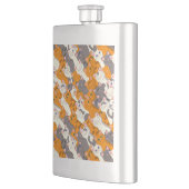 Flasque Motif en diagonale du chat noir blanc gingembre (Gauche)