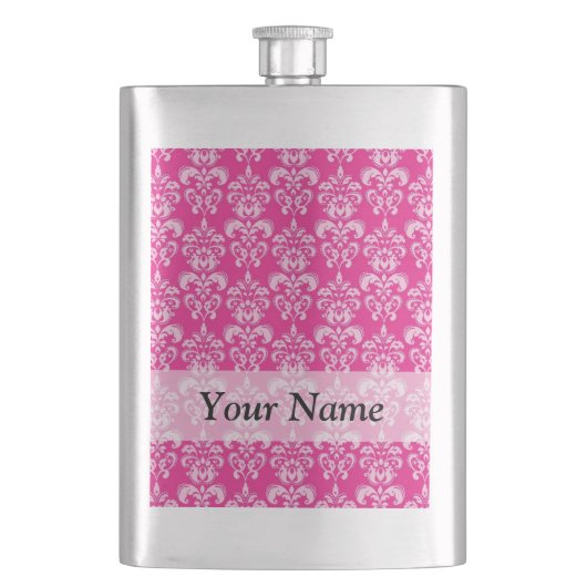 Flasque Motif humide rose chaud (devant)