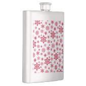 Flasque Motif moderne de flocon rouge et blanc (Droite)