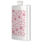 Flasque Motif moderne de flocon rouge et blanc (Gauche)