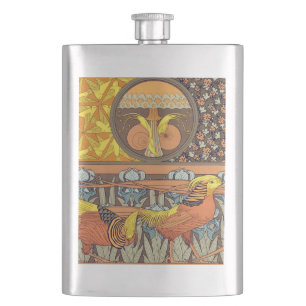 Flasque Motif oiseau de la nature Art nouveau français vin