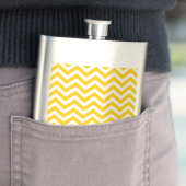 Flasque Motif or et blanc Chevron (En situation)