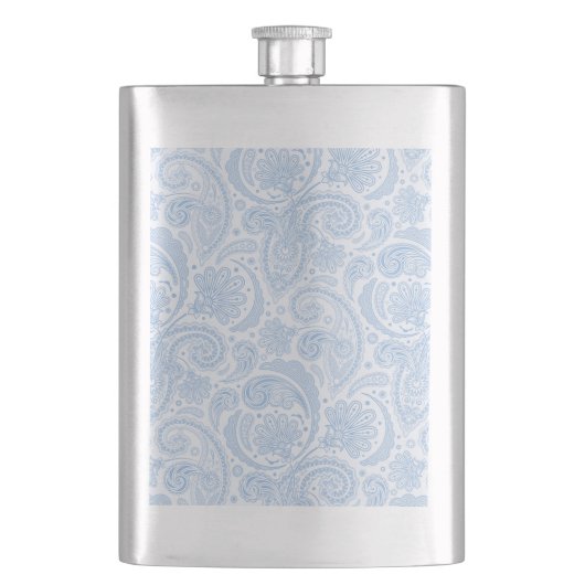 Flasque Motif paisley bleu blanc (devant)
