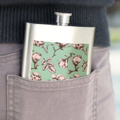 Flasque Motif sans couture avec bourgeons floraux des arbr (En situation)