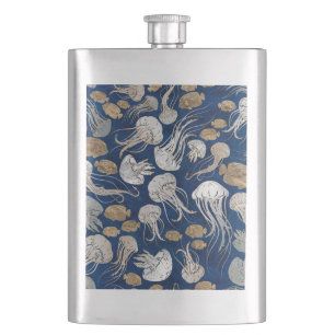 Flasque Motif sous-marin de méduse