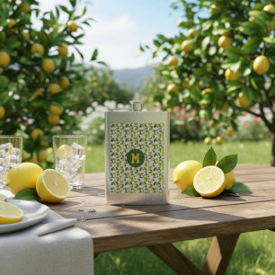 Flasque Motif Zeste de Citron