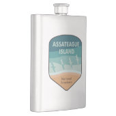 Flasque Mouettes du littoral national de l'île Assateague (Droite)