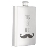 Flasque Moustache drôle/Schnurrbart + votre texte (Droite)
