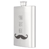 Flasque Moustache drôle/Schnurrbart + votre texte (Gauche)