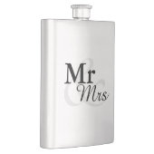 Flasque Mr&Mrs Simple Elegant Typographie Mariage Faveur (Droite)
