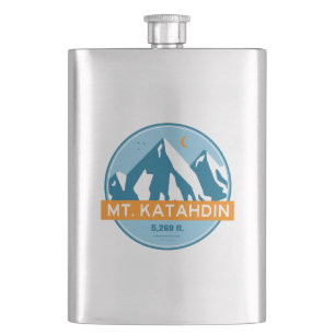 Flasque Mt Katahdin Maine Stars Moon