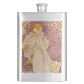 Flasque Mucha Art nouveau femme beauté (devant)