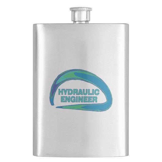 Flasque Mug de l'ingénieur hydraulique à vague bleue (devant)