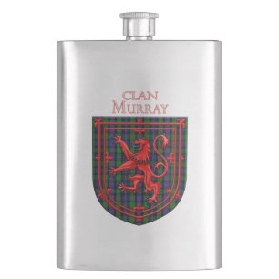 Flasque Murray Tartan Scottish Plaid Lion Rampant