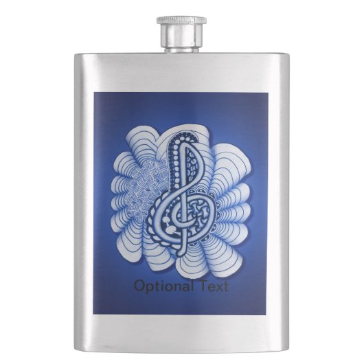 Flasque Musique Treble Clef Blue (devant)