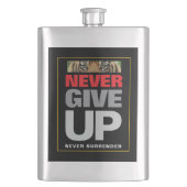 Flasque Ne jamais renoncer à ne jamais abandonner Citer Cl (devant)