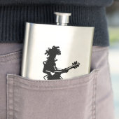 Flasque New York Boogie Nights Guitare Rainbow (En situation)