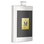 Flasque Noir à panneaux en or II (Droite)