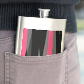 Flasque Noir rose et gris (En situation)