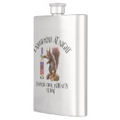 Flasque Noix toute la journée - Drôle buveur de vin d'écur (Gauche)