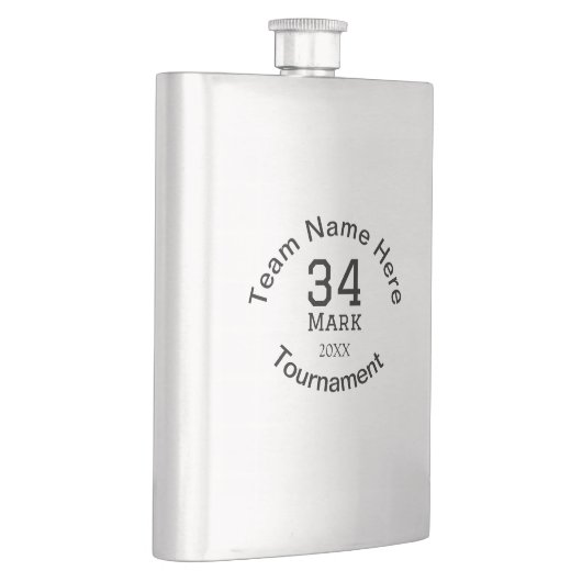 Flasque Nom de l'équipe ici ajouter nom tournoi année text (Droite)