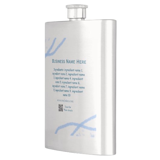 Flasque Nom d'ingrédient ajouter nom d'entreprise site Web (Gauche)