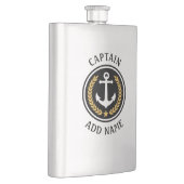 Flasque Nom du bateau capitaine Ancre Gold Style Laurel Me (Droite)