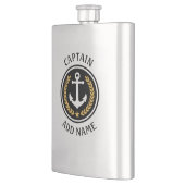 Flasque Nom du bateau capitaine Ancre Gold Style Laurel Me (Gauche)