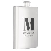 Flasque Nom du monogramme de la femme d'honneur (Droite)