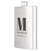 Flasque Nom du monogramme de la femme d'honneur (Gauche)