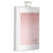 Flasque Nom du monogramme de la Parties scintillant rose v (Droite)