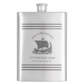 Flasque Nom et logo du bateau Nautique moderne (devant)