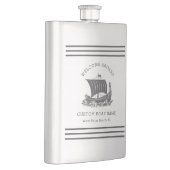 Flasque Nom et logo du bateau Nautique moderne (Droite)