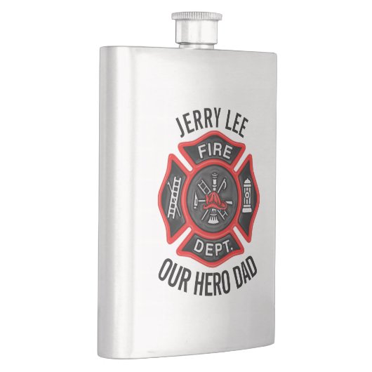 Flasque Nom fait sur commande des textes de sapeur-pompier (Droite)